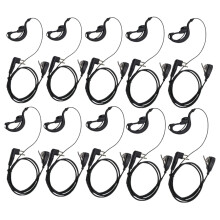 10Pcs G Shape Earpiece Headset PTT with Mic for  2 Way Radio CP040 CP200 Walkie Talkie Earphone