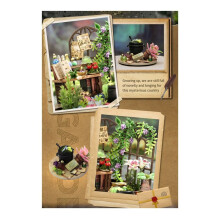 DIY Book Nook Kits for Adults - Wooden Dollhouse- 3D Puzzle Miniature House Kit for Collectors,Magic Garden DIY Cabin