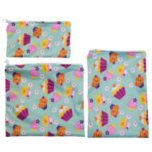 Paquete de 3 bolsas reutilizables para sándwiches, aptas para lavavajillas, de secado rápido – Ideales para guardar almuerzos escolares y