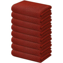 Panos de prato tipo waffle 100% algodão, pacote com 12 unidades, 30 cm x 30 cm