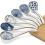 6-Piece Asian Ceramic Soup Spoons with Long Handles 1