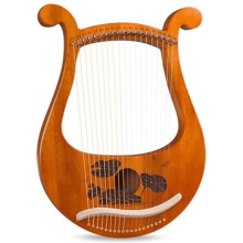 Lyre Harp 19 String Beginners Harp,Portable 19-Tone Small 19-String Musical Instruments Solid Wood