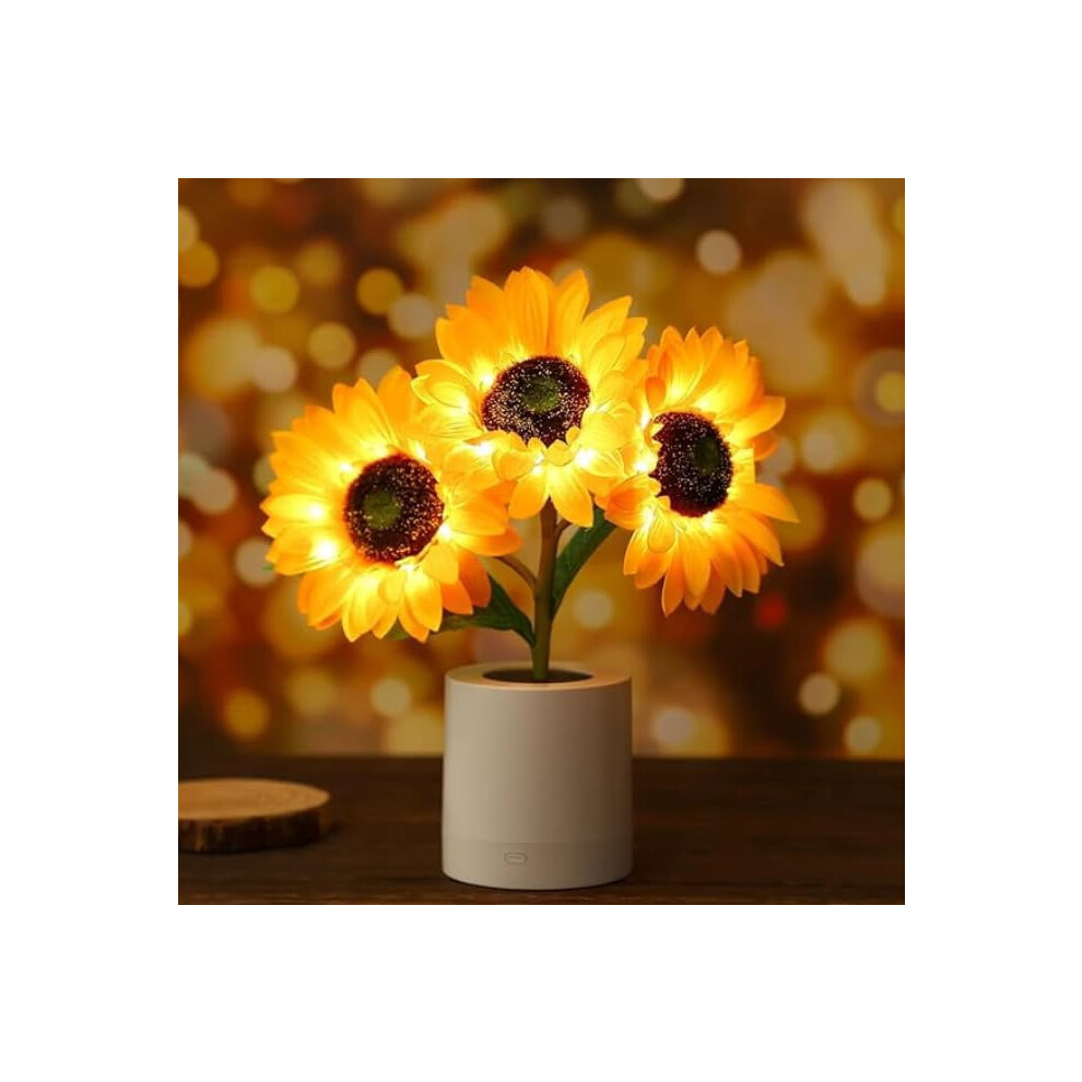 2026 New Shimmering Sunflower Lamp Valentine's Day Birthday Gifts For Women, Mom, Sister, Girlfriend (2Pcs) 9485826429432