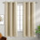 Polyester Blackout Curtains 63in Long, 2-Panel Grommet Set 1