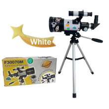 Teileascóp Athraonach Cró 70mm F300mm | Súmáil 15X-150X le Lionsa Barlow & Tripod | Trealamh Réalteolaíochta Inaistrithe le haghaidh Féachaint