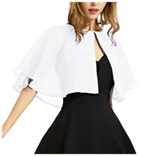 Xale feminino Ediodpoh em chiffon macio para usar como capa de noite, ideal para casamentos e eventos noturnos (estilo melindrosa) WH1