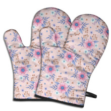 Gants de cuisine Pioneer Flower à motif floral, lot de 2, résistants à la chaleur, 19,5 cm x 30,5 cm