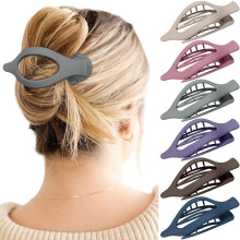 Fermagli per capelli French Concord a forma di artiglio – 6 pezzi, piatti opachi, a scorrimento laterale, tenuta forte, antiscivolo, per capelli