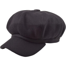 Boina feminina estilo jornaleiro, modelo vintage, macia e quente, ideal para a primavera e o outono.