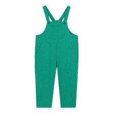 Salopetă onesie fără mâneci, culoare uni, cu buzunare, bretele reglabile, verde, 5-6 ani, compatibilă cu pijamalele pentru copii