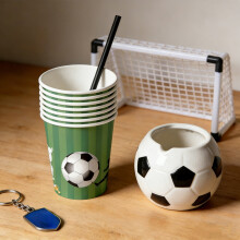 Football Paper Cups 9oz 10-Pack
