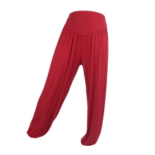 Dames yogabroek, dansbroek van katoen met elastische tailleband, sportbroek, casual yogabroek voor dames, zachte, losse broek