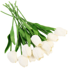 12pcs White Artificial Tulips for Vase Fillers & Floral