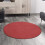 Brick Red Round Indoor Outdoor Rug 4 ft 1