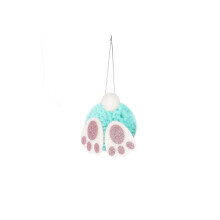 Easter Bunny Hanging Ornaments, 12-Piece Fuzzy Set