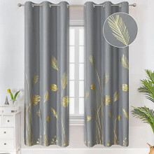 Mørklægningsgardiner med ærmer 132x213 cm, polyester, 2 paneler