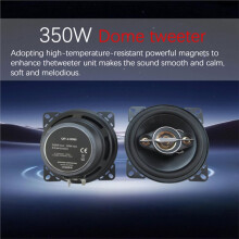 1Pair of 4Inch Coaxial Speaker 4-Way 350W Max Music Power Subwoofer Nominal Power 35W for Audio Systems