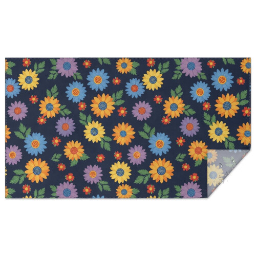 Floral Polyester Rectangle Tablecloth 60x102 in