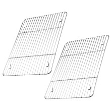 Roestvrijstalen grillrooster voor in de oven, geschikt als koekjeskoelrek, schaal, spekbakplaat, taartbakplaat, koekjesbakplaat en pizzabakplaat.