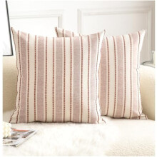 Clúdaigh piliúir Boho 22x22 orlach, sraith de 2, meirge béis