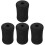 4Pcs Durable Sponge Pads Black Gym Covers for Ab Training Equipment 4