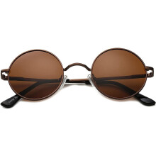 Klassiska runda glasögon Retro runda polariserade solglasögon Hippie-stil små rundade solskydd