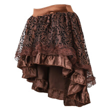 Neue Röcke für Damen, einfarbig, Halloween-Vintage-Stil, asymmetrischer, elastischer Spitzenrock mit asymmetrischem Saum, hautfreundlich, bequeme