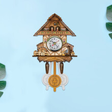 Cuckoo Cuckoo Wall Clock Chime Alarm Clock Retro Clock Wooden Living Room Clock
