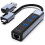 Προσαρμογέας 2 σε 1 USB-C/USB3.0 σε Ethernet + 3 θύρες USB3.0, συμβατός με iPhone σειράς 15, MacBook Pro/Air 1