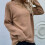 Damen-Rollkragenpullover mit langen Ärmeln und Zopfmuster 2
