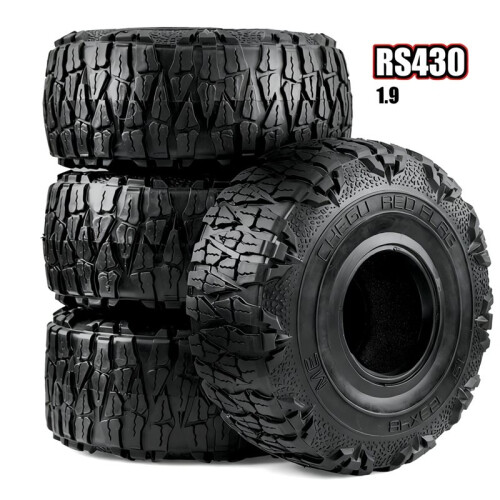 Pneu de Borracha de 1,9 Polegadas para Carro RC Crawler 1/10, Compatível com para Axial SCX10 e para  TRX4 2