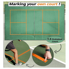 Cinta de 20 M para Pistas de Pickleball Al Aire Libre. Se Corta Libremente. Cinta para Marcar Pistas de Pickleball, Baloncesto y Tenis.