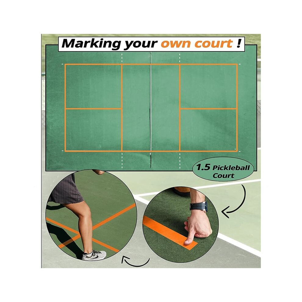 20M Outdoor Pickleball Court Tape Cut Freely Pickleball Court Marking Tape Basketball Tennis Court Tape For Outdoor 6032748673332