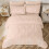 Queen Comforter Set Blush Pink 7-Piece Pintuck Design 2
