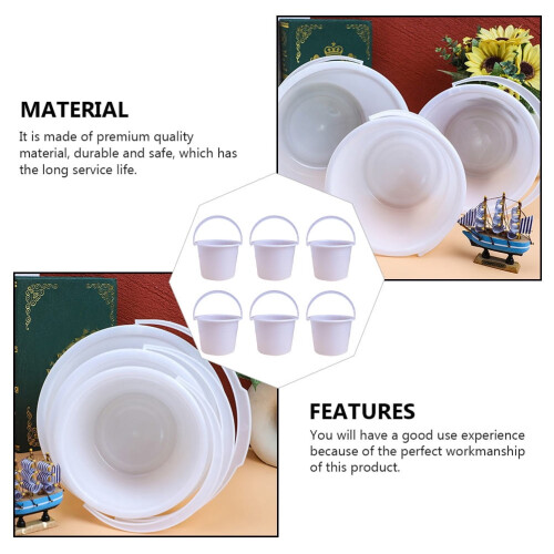 Seaux de rangement de peinture blancs PP6-Pack 2