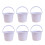 Seaux de rangement de peinture blancs PP6-Pack 6