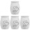 4Pcs White Aluminium Alloy Urns Small Durable Ashes Holders 4