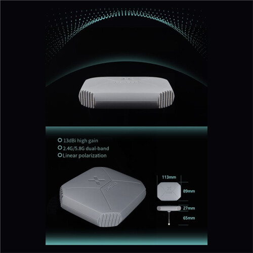 Foxeer Echo 2 Max Antenna 13dBi Dual Frequency 5.8G/2.4G High Gain Directional Ideal for Long Range FPV Drones SMA