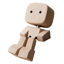 Shaking Feet Wooden Doll Car Dashboard Decorative Shaking Wooden Figurine Cute Desktop Decoration Ornaments B