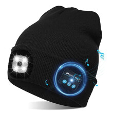 Music Earphone Hat Rechargeable  Headphone Wireless  Cap Headset Warm Beanie Speaker Camp Run B