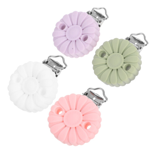 8Pièces Attache Silicone Clip Tournesol Pour Bébé 1
