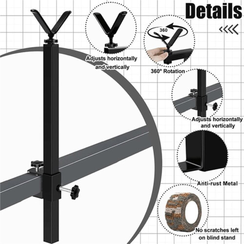 Portable Hunting Tree Stand Shooting Rest, Height Angle Adjustable Hunting Rifle B