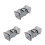 3Pièces Filets De Pliables En Nylon Gris Pour Camping 7