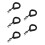 5Pièces Support Suspendu Surnai Métal Noir Usage Polyvalent 6