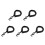5Pièces Support Suspendu Surnai Métal Noir Usage Polyvalent 7