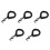 5Pièces Support Suspendu Surnai Métal Noir Usage Polyvalent 9