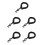 5Pièces Support Suspendu Surnai Métal Noir Usage Polyvalent 10