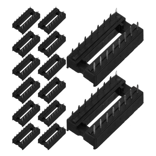 120Pcs Standard 16Pin Ic Socket Dual Row Black Pbt Ic Adapter 2