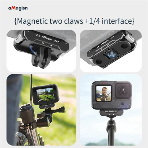 AMagisn Magnetic Quick Release Bracket is Suitable for GOPRO12/11/10/9/8 Action Camera Quick Release Adapter 2