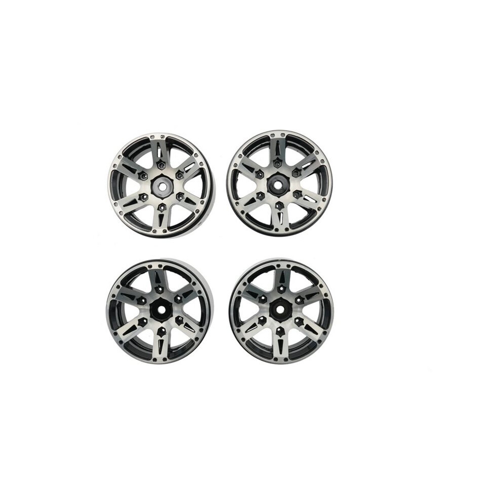 4Pcs Rc Rock Crawler Metal Beadlock 1.9" Wheel Rim For Scx10 Rc Crawler Car Part Black 6034191733489
